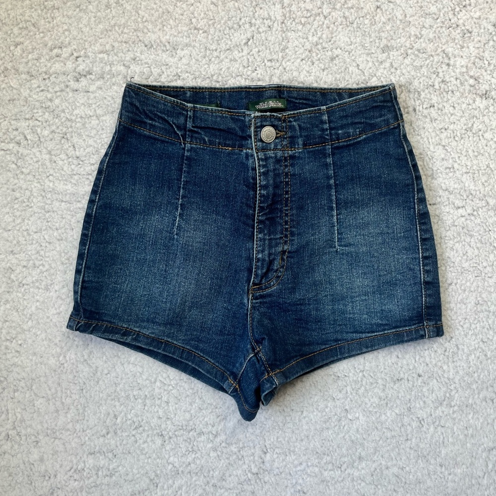 Women's Wild Fable Dark Wash High Rise Denim Shorts Size 00